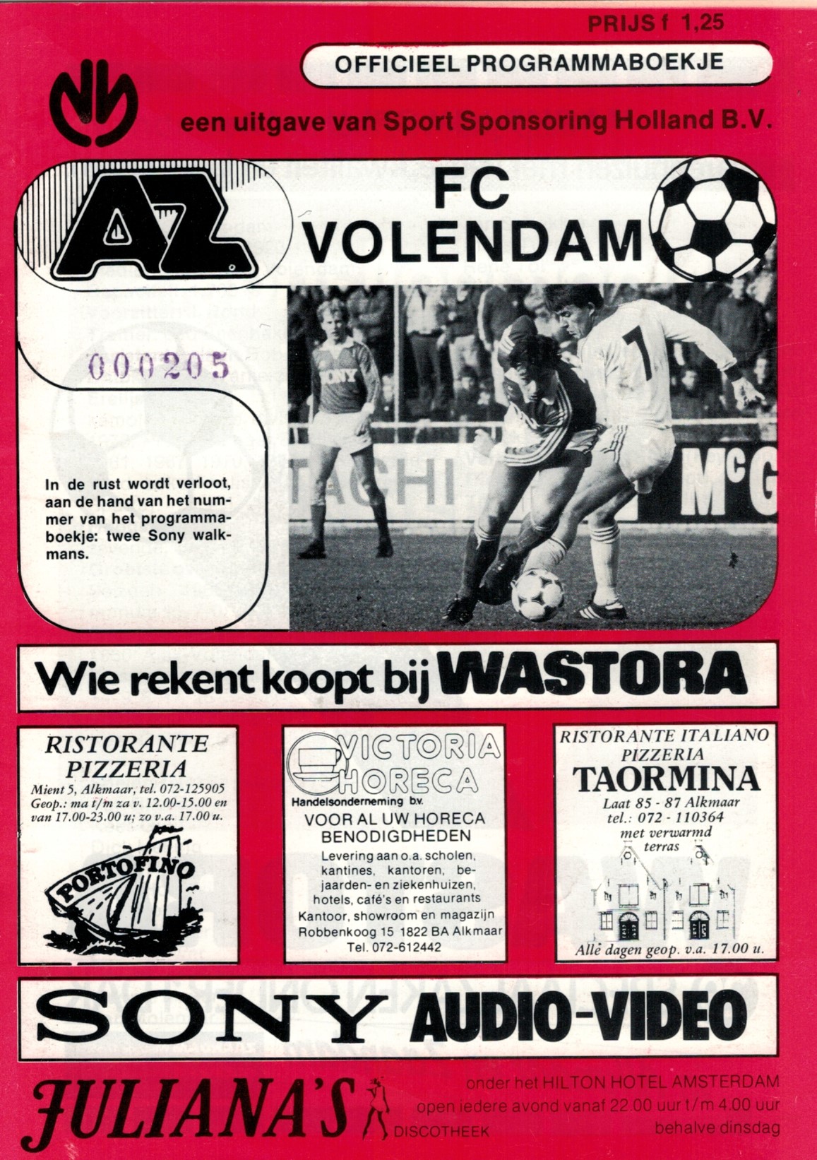 AZ Programma 15-dec-1984 Volendam thuis